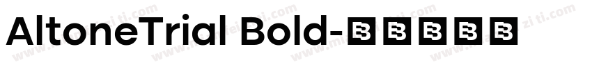 AltoneTrial Bold字体转换